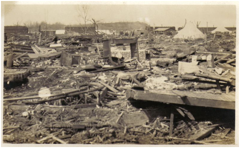 Tornado destruction, Griffin, IN